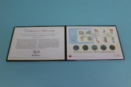 A limited edition of 495, 'Beatrix Potter 150th Anniversary', UK Stamp and coin cover