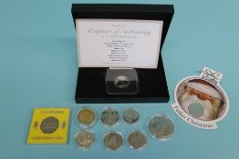 Box of coinage, various