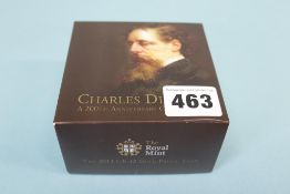 Charles Dickens 200th Anniversary Celebration, 2012, gold proof £2 coin