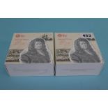 Two 350th anniversary of 'Samuel Pepys Last Diary Entry', gold proof £2 coin (2)