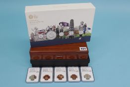 The Royal Mint Celebrating 50 Years of the 50p', 2019, gold proof coin set