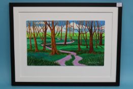 Derek English, oil, signed, 'How I Remember Them' (set of three), 'No 10' and 'Path Through the