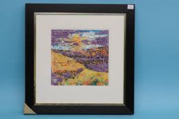 Derek English, oils, signed, pair, 'Abstract Untitled Landscape' and an Abstract Untitled, 16 x