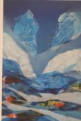 Derek English, print, 'Mountain Essence', (framed), 59 x 40cm