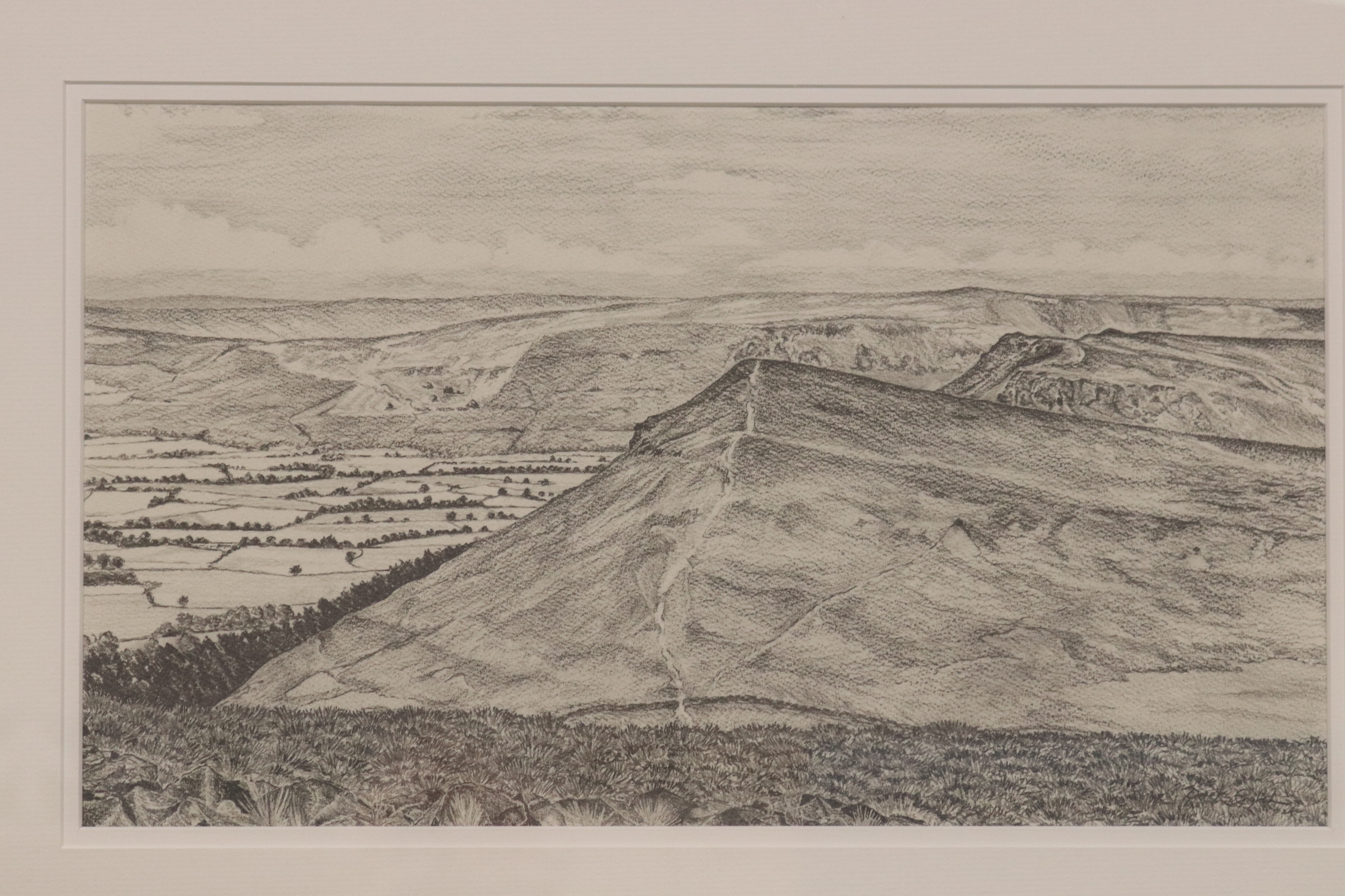 Derek English, pencil, signed, 'Ullswater', 'Cleveland Hills', 'Cleveland Way' (Cringle Moor), 'View - Image 3 of 4