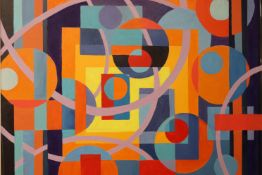 Derek English, oil, 'Abstract', (framed), 70 x 90cm