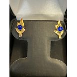 Pair of 9ct gold earrings