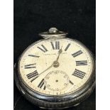 Silver pocket watch chester hallmark A/F