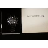 Emporio Armani wristwatch with box, outer box & pa