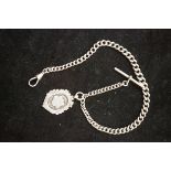 Silver albert chain & fob