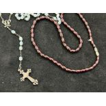 Rosary beads & beaded necklace