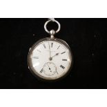 Francis Jones silver cased pocket watch