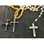 3x Rosary bead necklaces