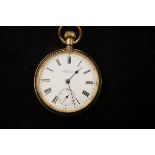 A.W.W.Co Waltham pocket watch, gold plated case wi