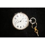 Silver cased Waltham pocket watch with sub second