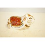 Royal crown derby Guinea pig with silver stopper