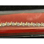 9ct Gold tennis bracelet 37 diamonds