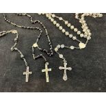 3x Rosary bead necklaces