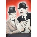 Laurel & Hardy painting on board
