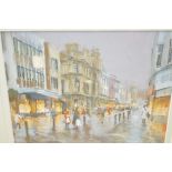 Mark Grimshaw pastel 'Bolton townscape' 43cm x 50