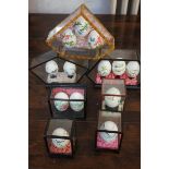 7x cased painted eggs