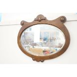 Early 20th century wooden framed mirror