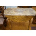 Oak drop leaf farmhouse table