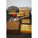 Collection of vintage boxes, jewellery boxes - som