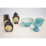 3x Pieces of turquoise Cathay Beswick & 3 ceramic