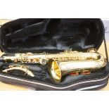 Cased saxophone