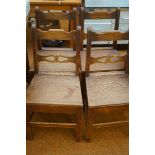 4x Early 20th century oak chairs