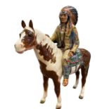 Beswick Mounted Indian on Skewbald horse