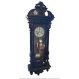 Victorian double weight vienna clock 140 cm