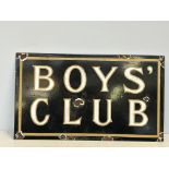 Enamelled metal sign boys club