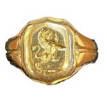 Victorian 18ct Gold ring with emblem of the lion.