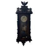 Victorian double weight vienna clock 140 cm