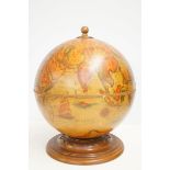 Table top drinks cabinet in the form of a globe He