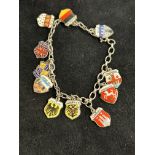 Silver charm bracelet