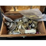 Jewellery box & costume jewellery contents