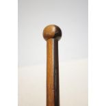 Unusual solid wood walking cane Length 31 cm