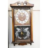 31 Day wall clock with key & pendulum