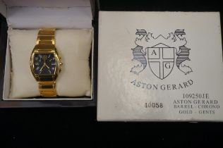 Aston Gerard wristwatch with box & outer box