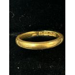 22ct Gold wedding band 3.6g Size K