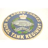 Cast iron sign royal tank regiment