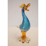 Art glass figure of a bird Height 30 cm