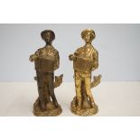 2 Brass figures Height 29 cm