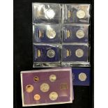 Change checker 50p coins & cased set of mint coins