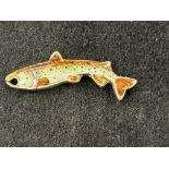 9ct Gold enamelled pendant of a fish