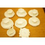 21 Piece shelley dainty white tea set