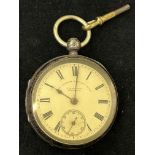 J Graves Sheffield silver cased pocket watch with